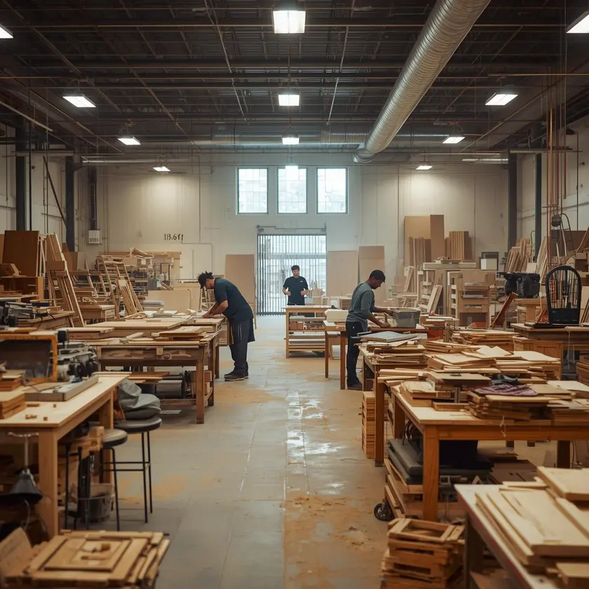 Atelier de fabrication de mobilier