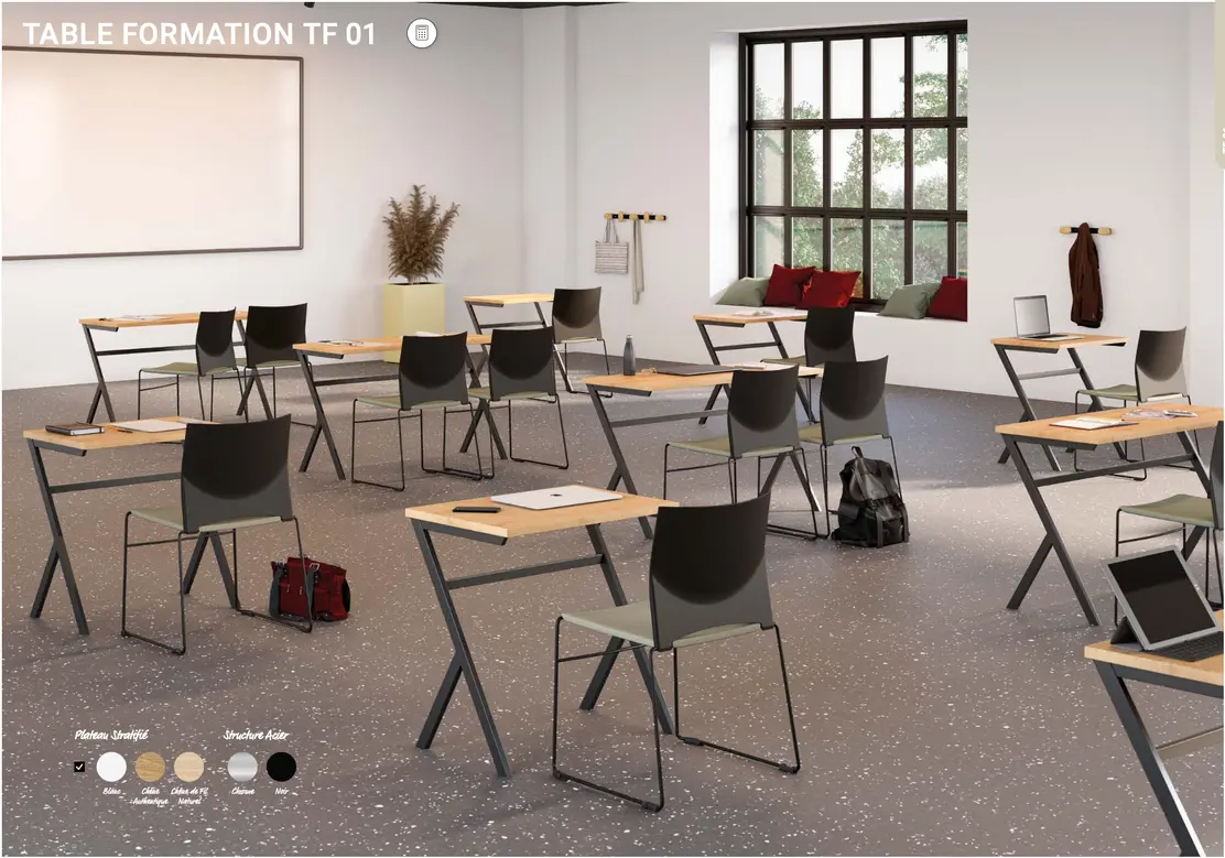 Tables modulables pour salle de réunion