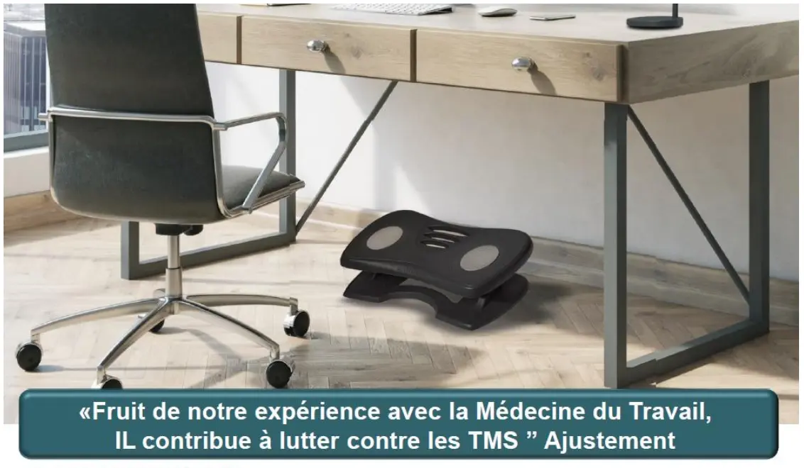 Repose-pieds sous un bureau